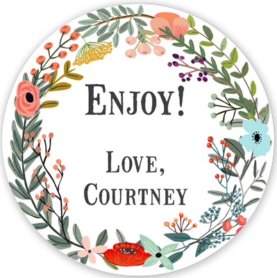 Vine Wreath Gift Stickers